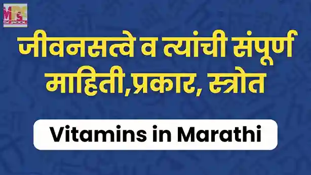 जीवनसत्वे व त्यांची संपूर्ण माहिती,Vitamins in Marathi